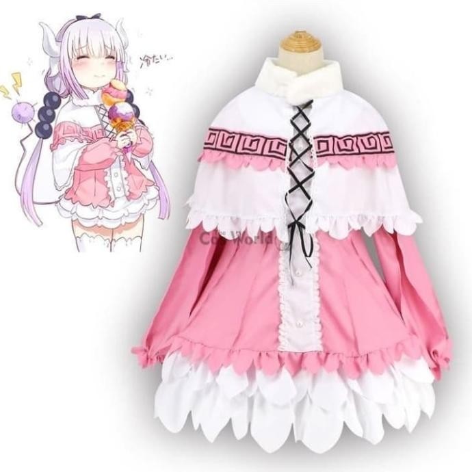 kanna kamui fullset costume kostum cosplay maid dragon