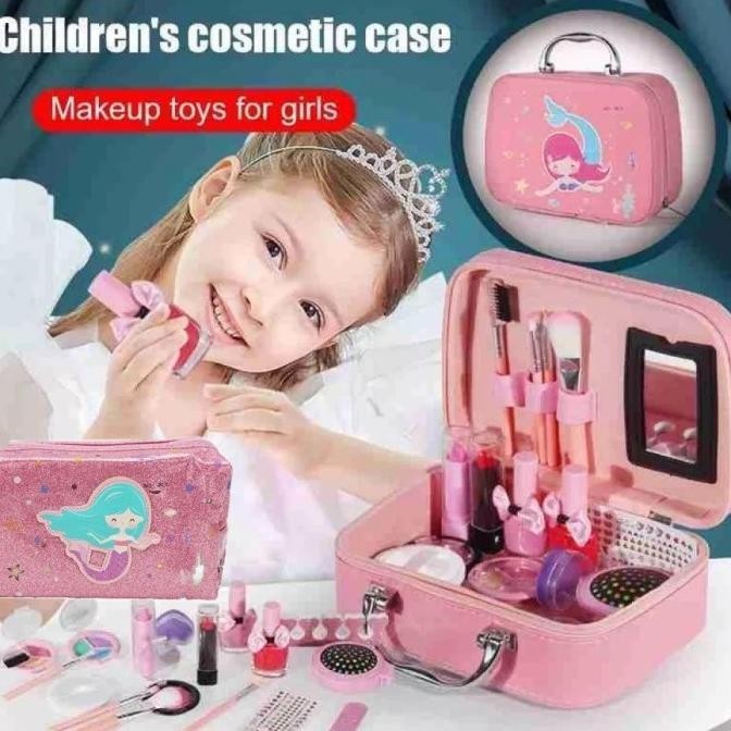 Make Up Anak Perempuan Mainan Make Up Set Dandan Anak Asli Non Toxic mainan terbaru