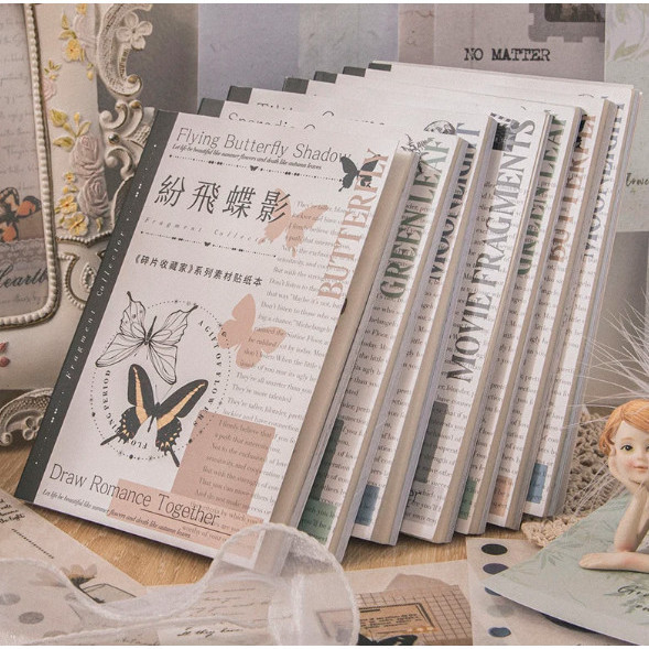 

Ready Buku Sticker Scrapbook Vintage Isi 40 Lembar Retro Vintage Edition