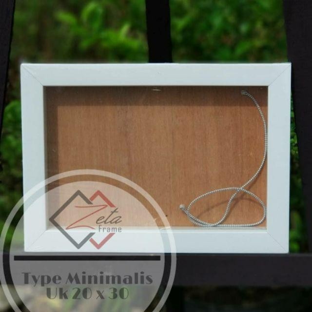 Ready Tipe Co3 - Pigura Mahar Minimalis Putih Uk.20X30 - Pigura Scrapbook