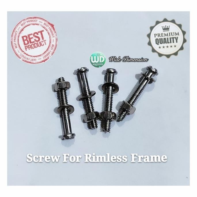 Best Sales Baut Kacamata Screw Lock 1Mm Eyeglass Screw Kacamata Bor Frame Rimless Limited Edition