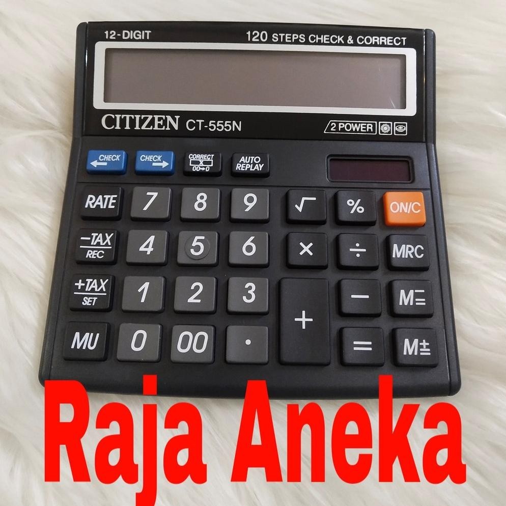 

ede-78 Kalkulator Citizen CT-555N MEJA DAGANG COMPACT 12 DIGIT AWET BERKUALITAS CHECK CEK ULANG ct 555 Termurah