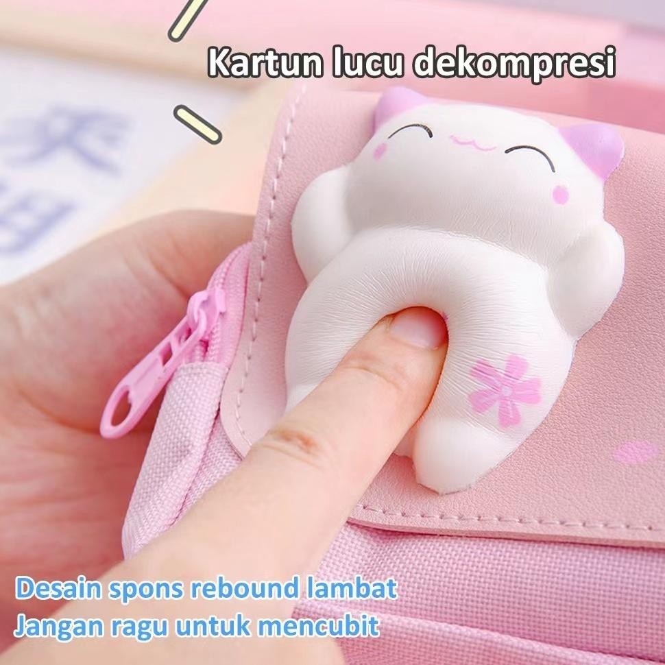 

Promo Spesial!! Tempat pensil squishy cute Tas pensil multifungsi dekompresi Kotak pensil lucu besar unik Pencil case 3D cute waterproof Untuk sekolah kantor pelajar Large capacity pencil bag Kotak pensil anak Handle design Original