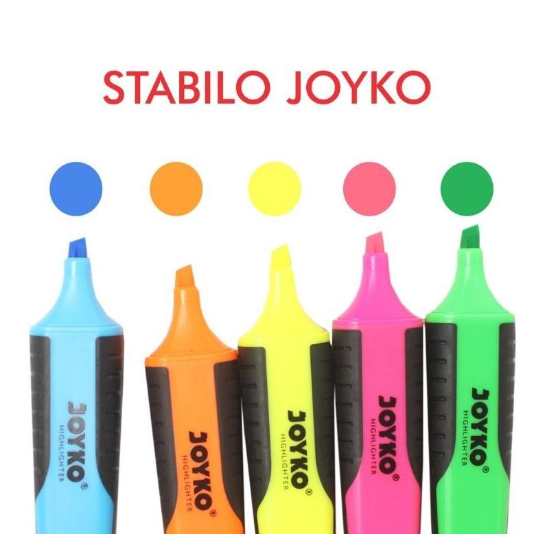 

gf-5 Stabilo Joyko Highlighter ( 1pak/10pcs ) Terlaris