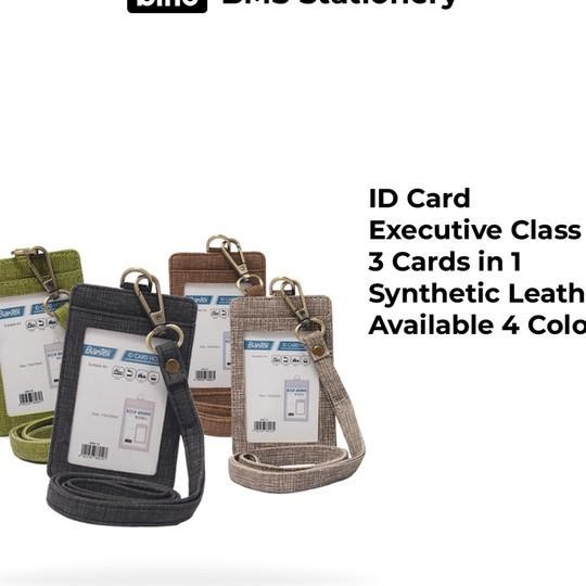 Bantex Id Card Kulit / Name Tag Holder Tali Lanyard Portrait #8869