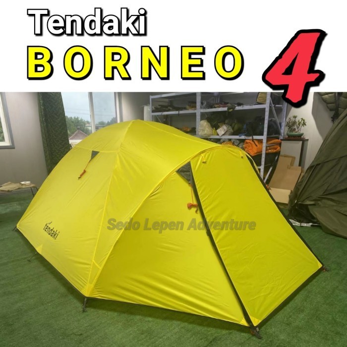 {DianShop} Tenda Mountain inn Sports Borneo 4 Original - Kuning Murah
