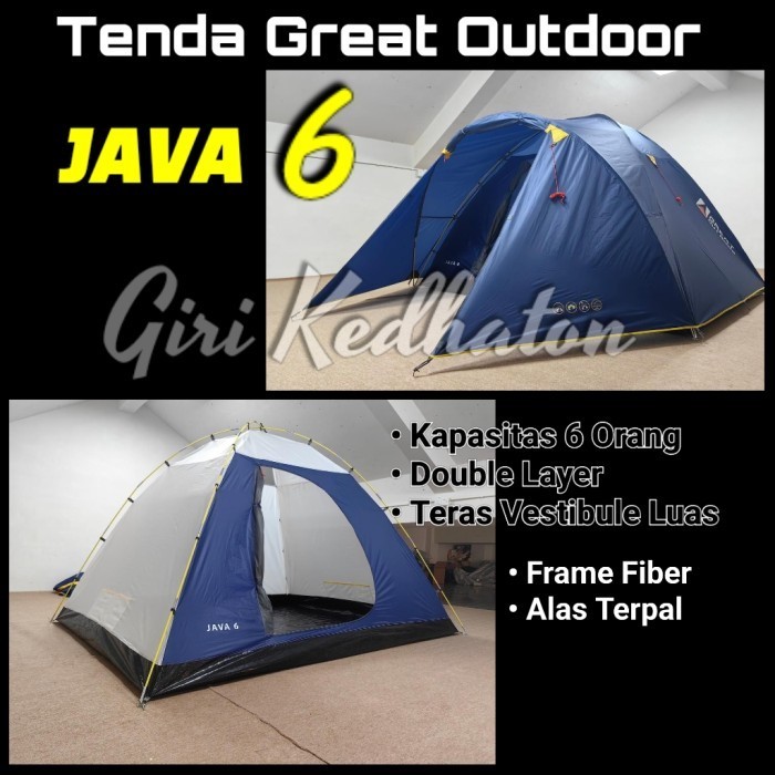{DianShop} Tenda Mountain Inn Sports Borneo 6 Original - GO JAVA 6 BLUE Murah