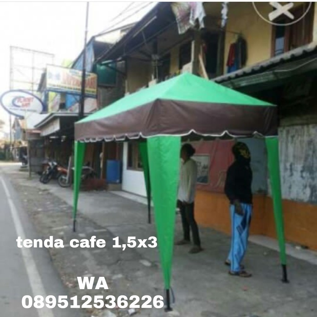 {DianShop} tenda cafe 15x3 / tenda jualan/ tenda sta d - Putih Diskon