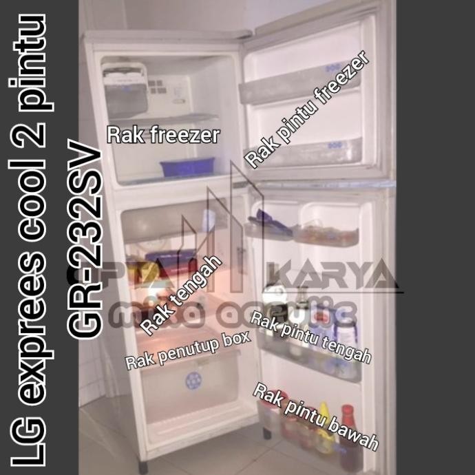 RAK PINTU KULKAS LG EXPRESS COOL 2 PINTU GR-232SV