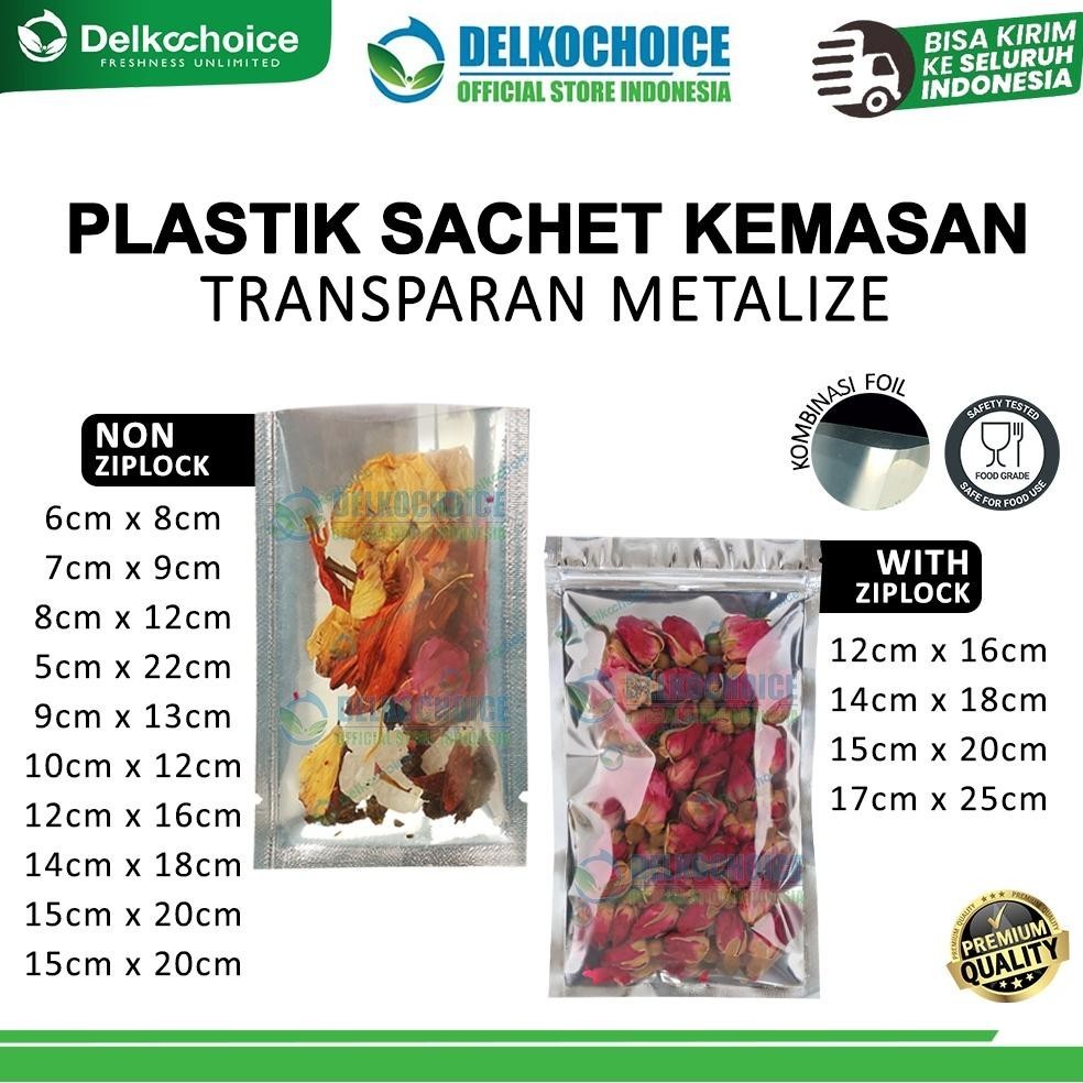 Bisa COD SACHET BAG TRANSMETZ Plastik KEMASAN NONZIPLOCK SASET DELKOCHOICE ||