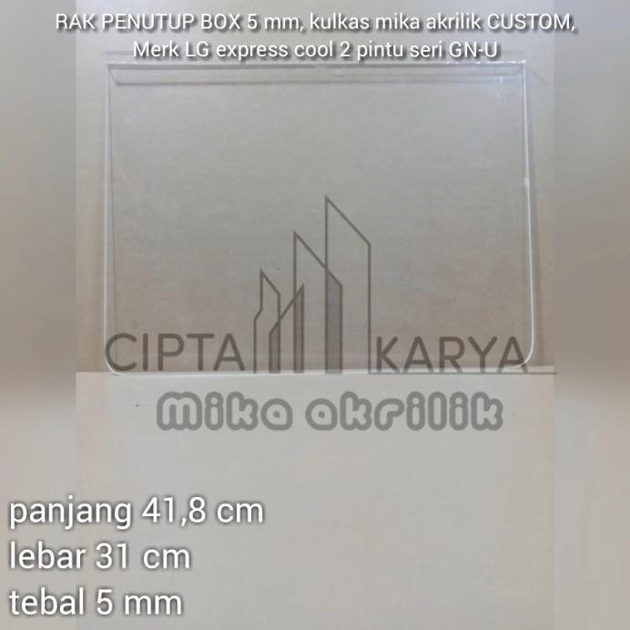 RAK KULKAS LEMARI ES CUSTOM 5MM LG EXPRESS COOL 2 PINTU SERI GN-U