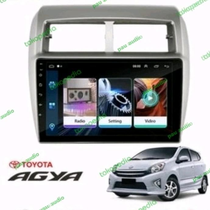 FRAME HEAD UNIT ANDROID 9 INCH MOBIL AYLA/AGYA TERBARU