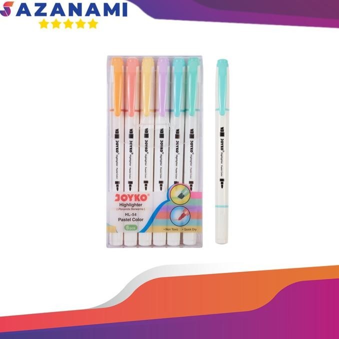 

Baru HIGHLIGHTER 6 WARNA JOYKO HL-54 1 Set 6 Pcs 6 Warna (set) saz4 Buru Order