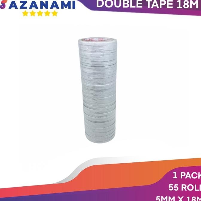 

Murah DOUBLE TAPE 5MM x 18 METER DOUBLETAPE KERTAS PUTIH SAZANAMI ISI 55ROLL saz4 Kualitas Baik