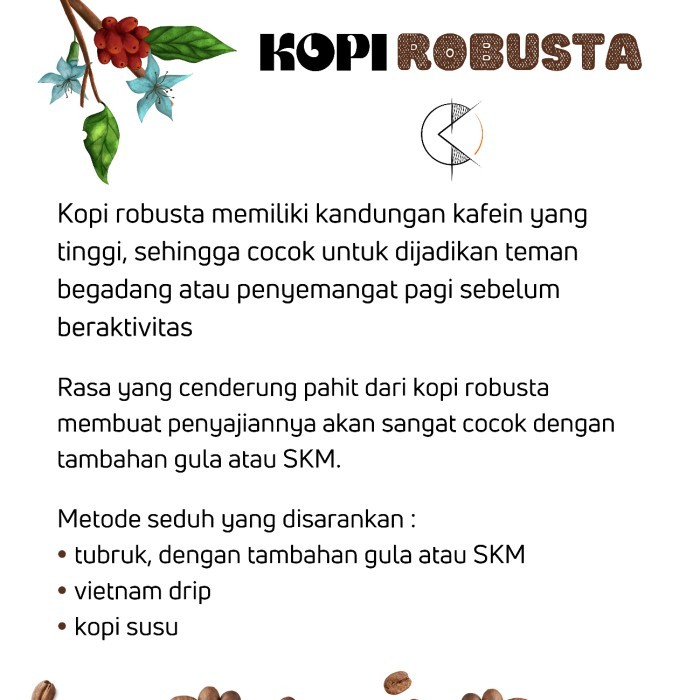 

Bubuk Kopi Rumahan (Robusta Gayo) 1Kg