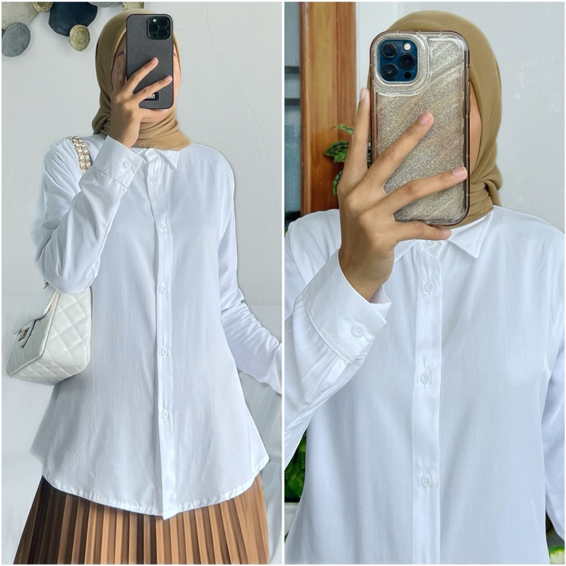 Seragam Wanita // BASIC RAYON KEMEJA by ZALFA OUTFIT / Baju Atasan Wanita muslim blouse kerja kuliah
