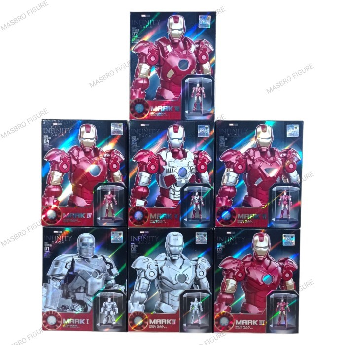 Action Figure Iron Man The Infinity Saga Iron Man Model Kit Original Mark 1 - Mark 7
