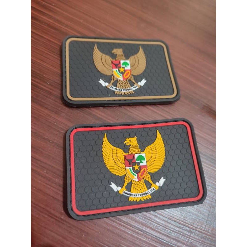 patch rubber logo garuda /emblem karet garuda