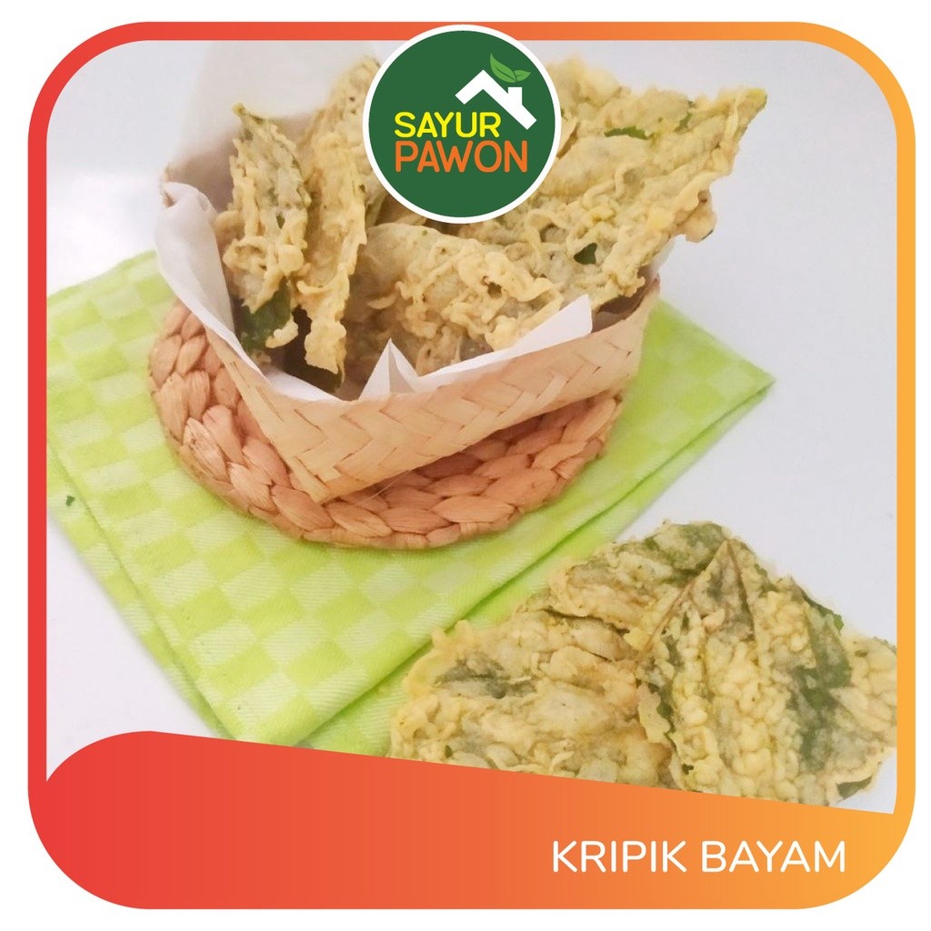 

Keripik Bayam per pack 200gr ( snack/camilan/cemilan)