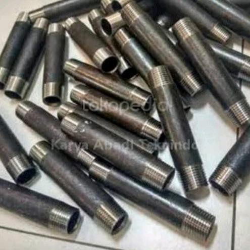 Pipa Nepel Besi Drat 21/2" inch / Pipa Nepel Carbon Steel ( P .10 cm )