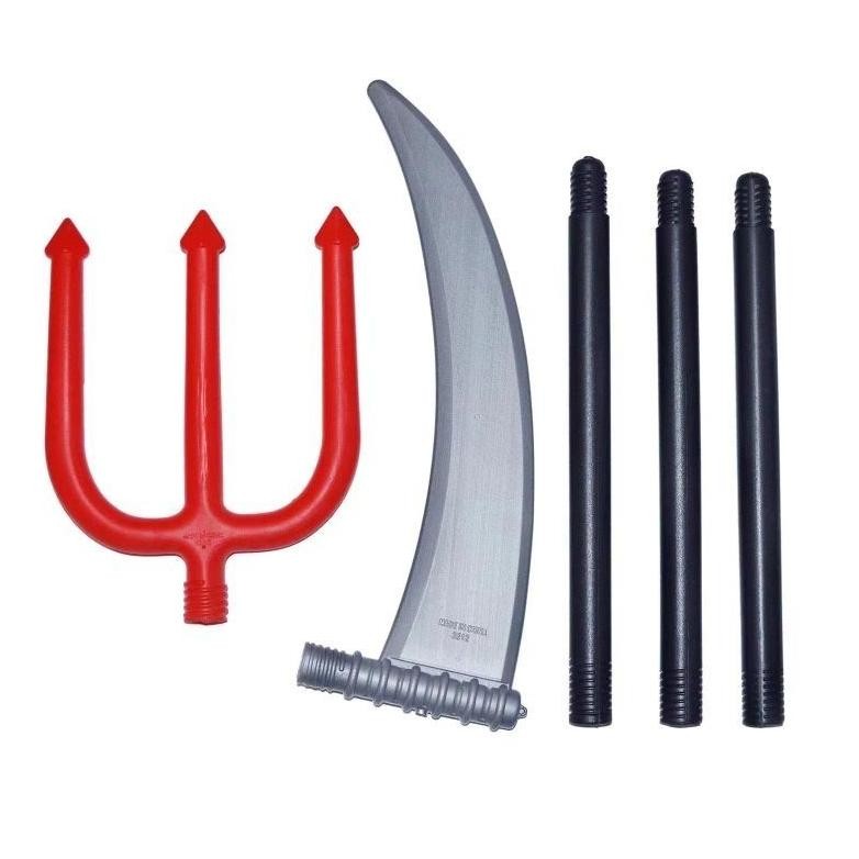 WDF 92cm Tongkat Devil Mainan Anak Halloween Devil Pisau Grim Reaper Scythe Weapon TERLARIS