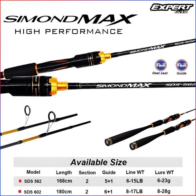 BARU JORAN ROD EXPERT GRAPHITE SIMONDMAX SDS562 SDS602 SPINNING PACKING AMAN