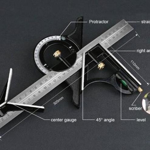 

Ggaris Siku L Star Waterpass Kombinasi Ggaris Multifungsi 30Cm