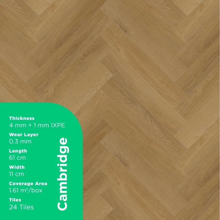 Lantai SPC Herringbone Marvel Klik 5mm setara almaflor