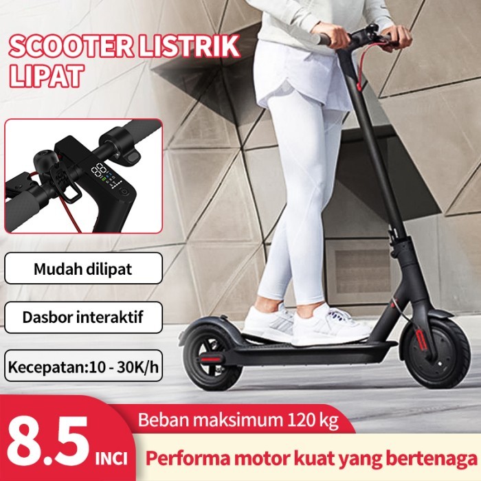 Wiji Ebuy Skuter Elektrik Listrik Lipat 8.5 Inchi Daya Tahan Baterai 25Km