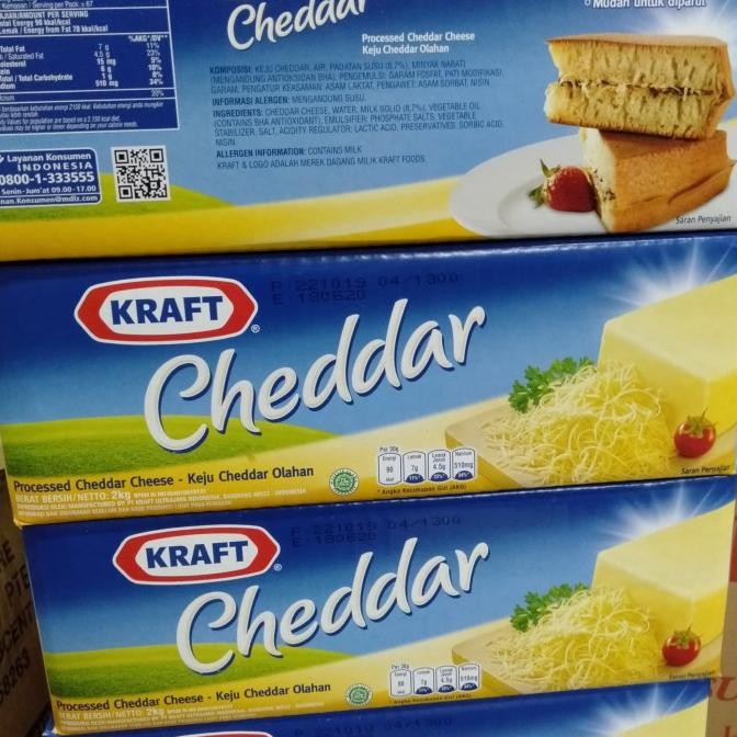 

Keju Kraft Cheddar 2Kg