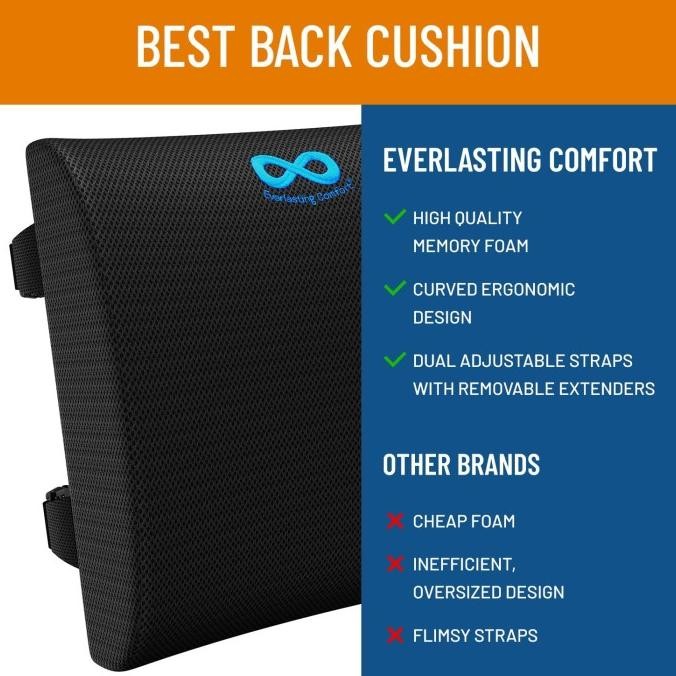 Everlasting Comfort The Original Lumbar Support Pillow Back Pain Relie _ - original
