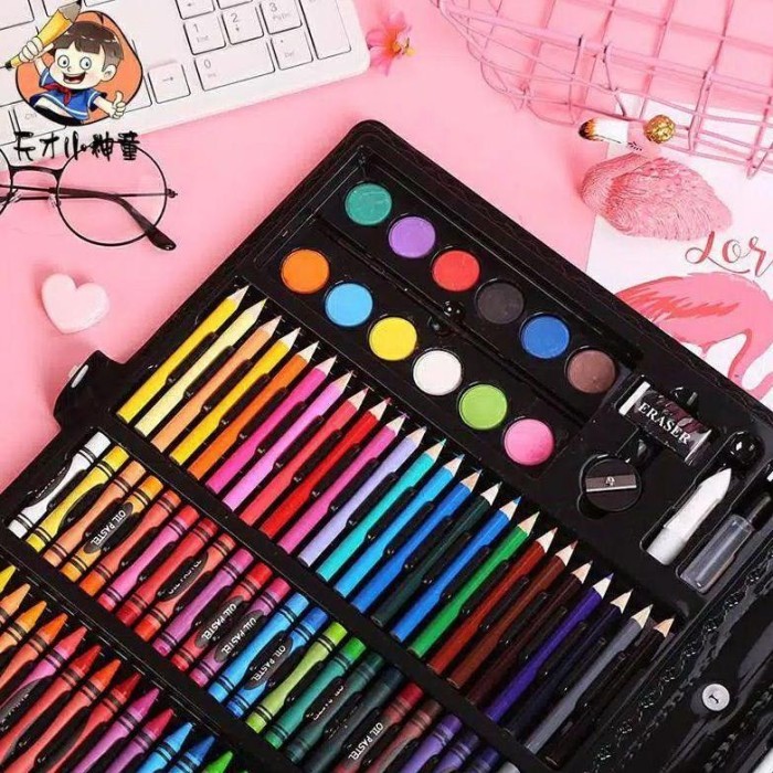 

Azalia Viral Pensil Warna 168 Pcs Super Mega Art Set / Alat Lukis Anak Ready