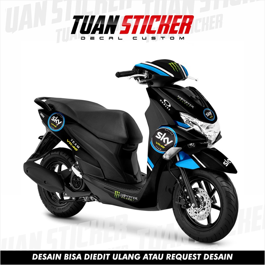 Sticker Decal Freego, Sticker Yamaha freego, Striping Freego full body, Stiker Yamaha Freego sky