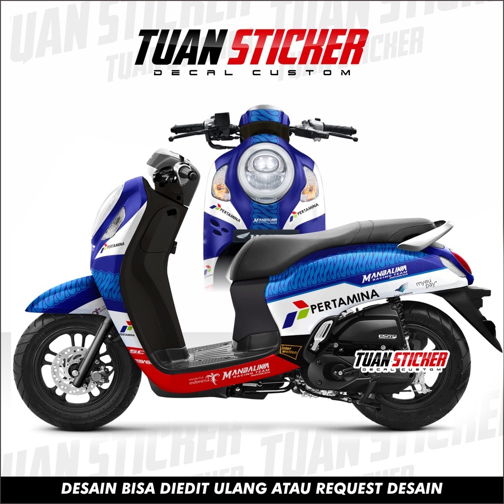 Sticker Striping Decal New Scoopy 2021 Sticker New scoopy 2021 Stiker Scoopy 2021 Motif Mandalika R