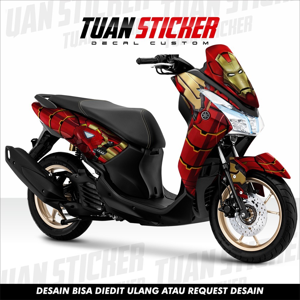 Sticker Striping Decal Yamaha Lexi, Sticker Decal Lexi, cetak sticker lexi, striping lexi ironman
