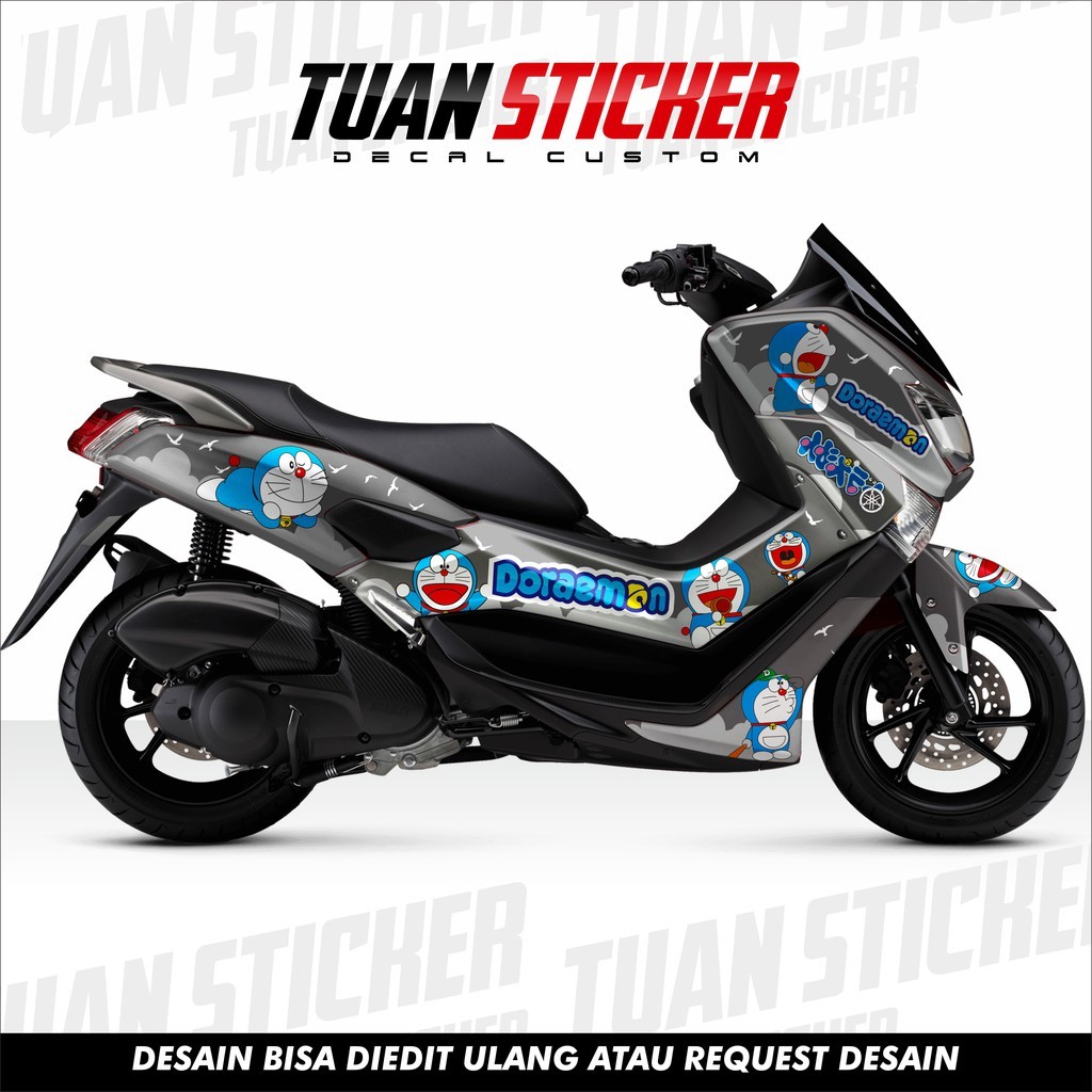 Sticker Striping Decal Nmax full body, sticker nmax, cetak sticker nmax custom doraemon grey