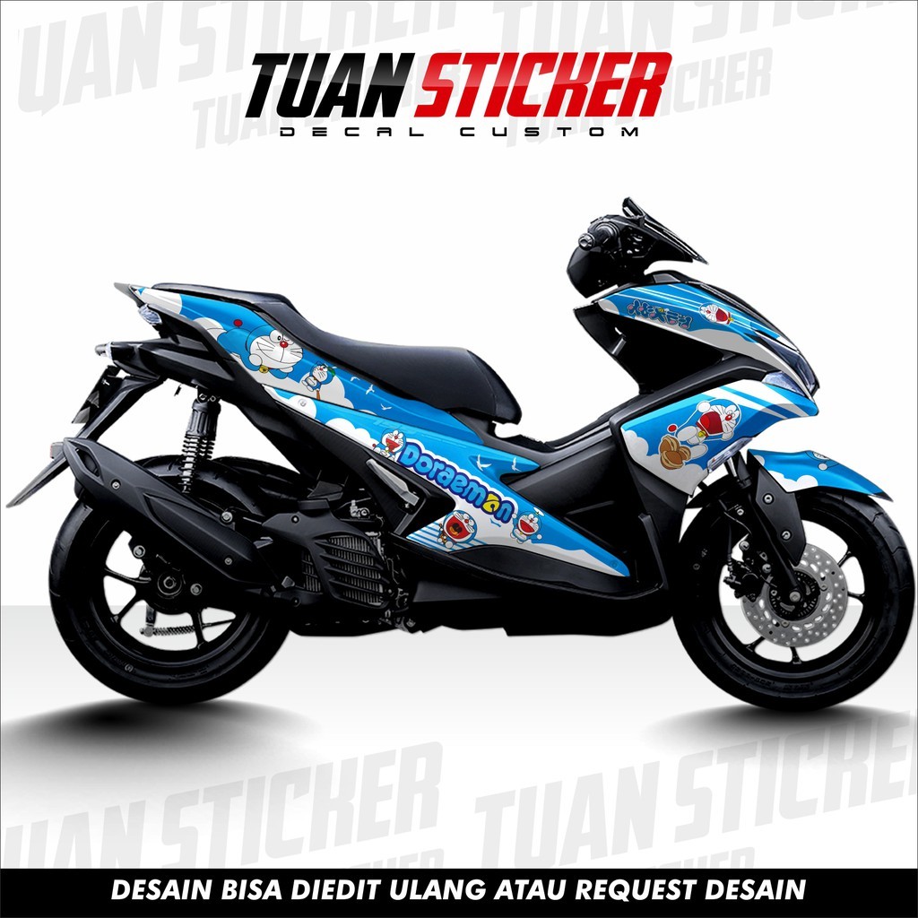 Sticker Striping Decal Aerox 155 full body doraemon custom
