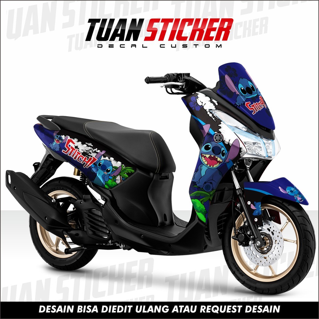 Sticker Striping Decal Yamaha Lexi, Sticker Decal Lexi, cetak sticker lexi, striping lexi stitch
