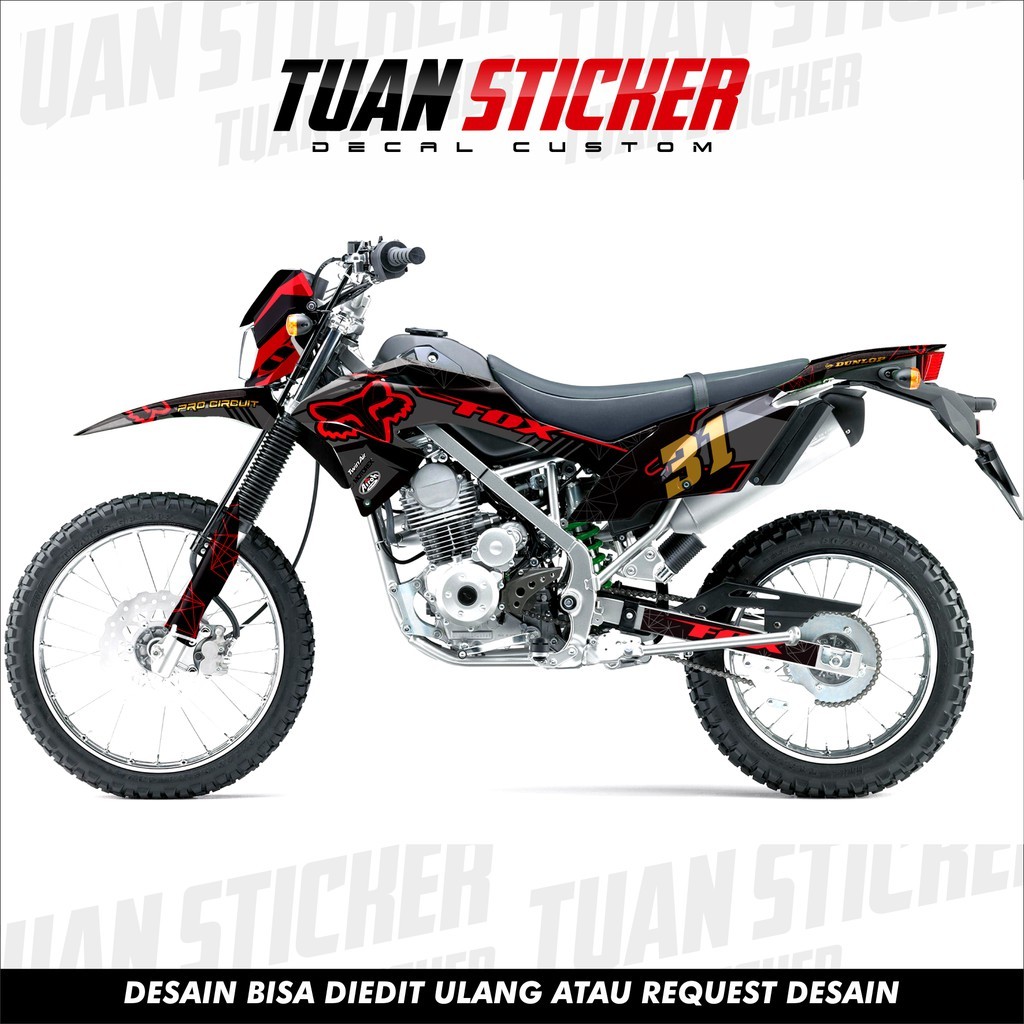 Sticker Striping decal KLX BF / G / Extreme, Decal Honda KLX, Striping KLX BF, Sticker KLX Fox