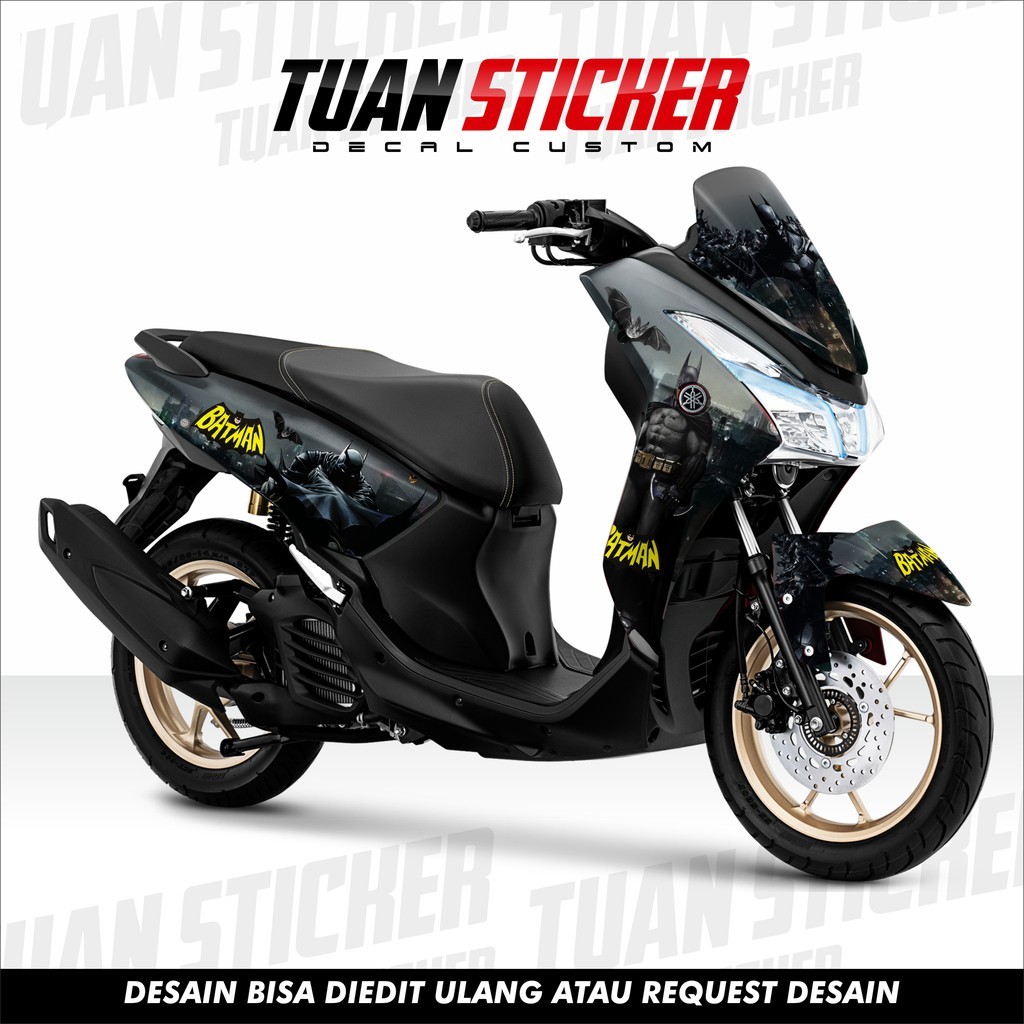 Sticker Striping Decal Yamaha Lexi, Sticker Decal Lexi, cetak sticker lexi, striping lexi batman