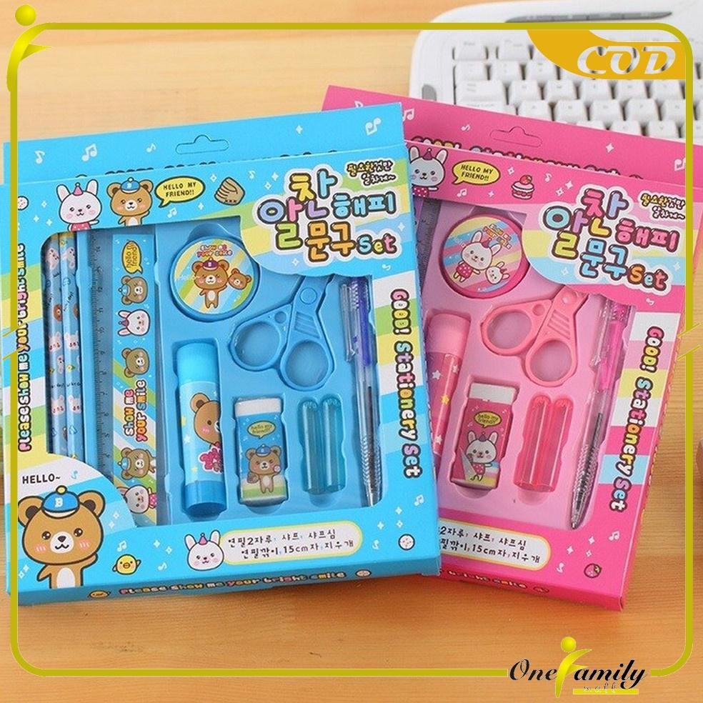 

Vd08 One-A26 Alat Tulis Set 8In1 Karakter Stationery Kids / Paket Alat Tulis Anak Tk / Set School Supplies For Child Writing Gift Eraser Ruler Kekinian