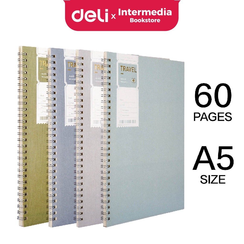 

Deli LB560 Loose-Leaf Buku Notebook spiral B5 60 halaman