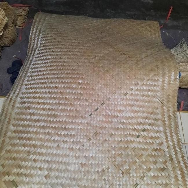 New Stock Besek Anyaman Bambu Tikar Bambu Dinding Bambu Ukuran 190X130 Cm Original