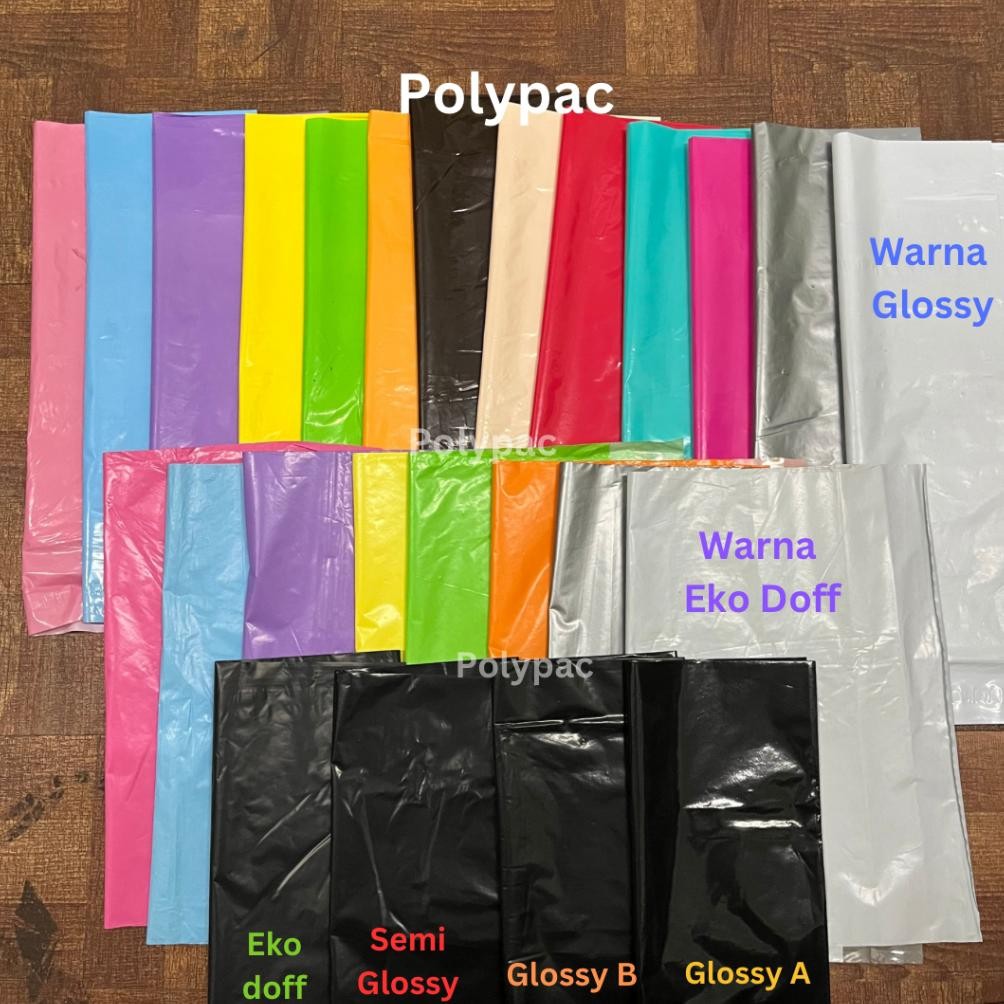 

df-8 Polymailer Warna Ekonomis [35x50] isi 100 pcs - Polymailer Lem Warna Pastel Berkualitas