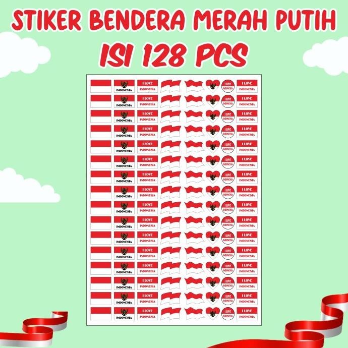 

READY STOCK STIKER BENDERA MERAH PUTIH PER LEMBAR ISI 120 PCS / STIKER PIPI !!!!!