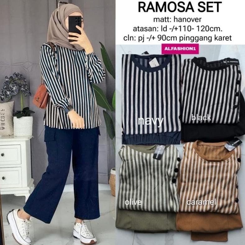Setelan Celana Wanita Setelan Cargo Setcel Wanita Ramosa . . Baju . Setelan Kaos Dan Celana Cargo