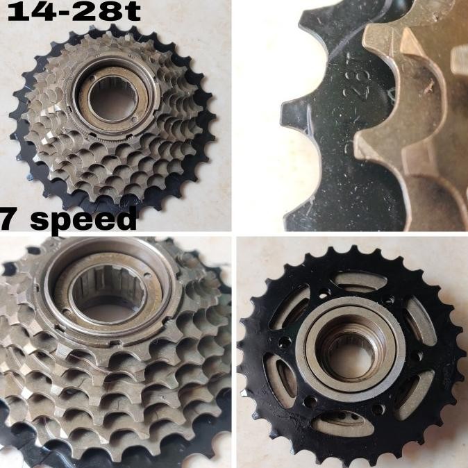 sprocket drat ulir 7 speed freewheel