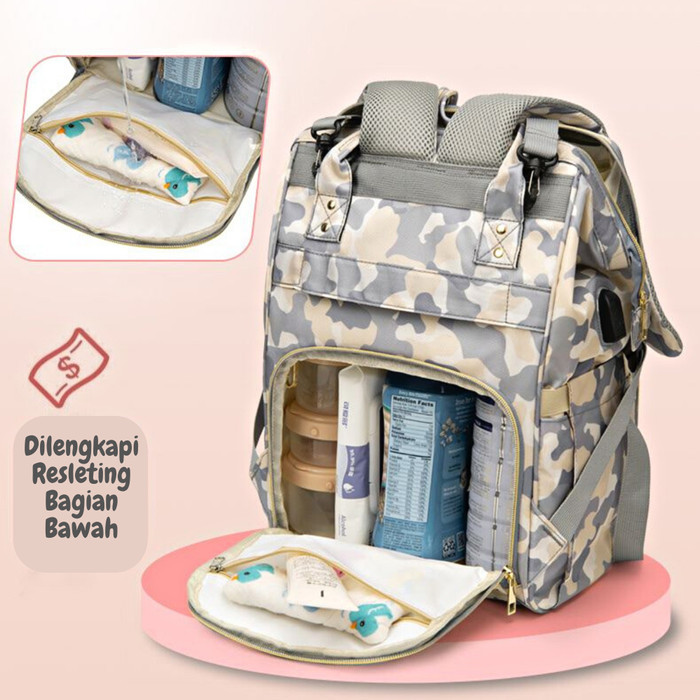CAREDIA- Tas Bayi Multifungsi Ransel Diaper Bag Backpack bayi Anti Air A9
