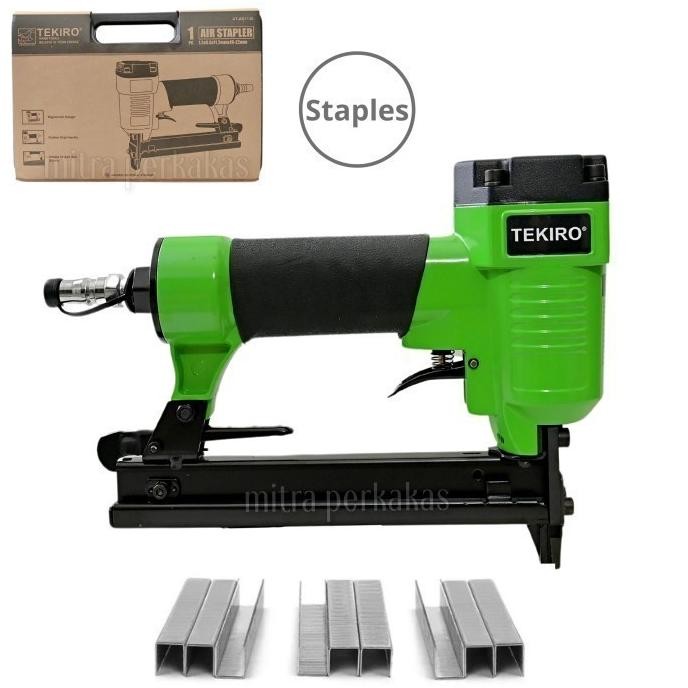 

Tekiro 1022J Air Nailer Stapler Gun / Mesin Staples Angin Paku Tembak