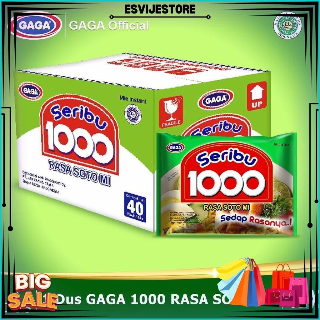 

Gaga 1000 Mie Instant 1 Dus Isi 40 Berbagai Varian Rasa D Promo 8.8